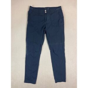 Prana Essex Pants Womens 10 Blue Organic‎ Cotton Blend Utility Cargo Pant